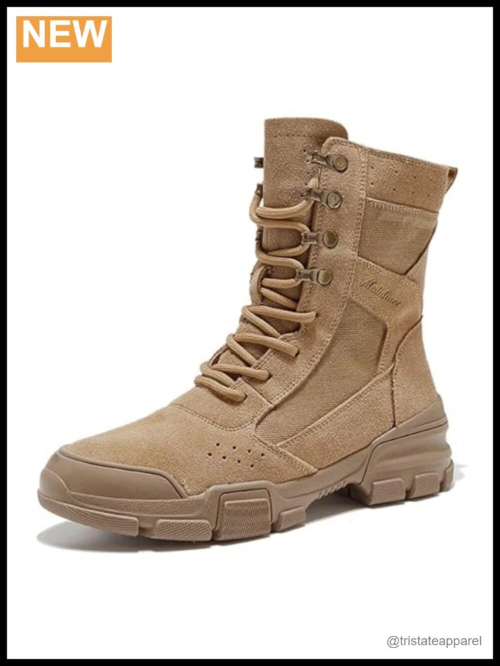 Women's Canvas High-Top Desert Combat Boots Platform Lug Sole Slip-Resistant